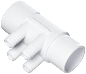 Waterway Plastics 672-7140 manifold with four ports and 3/4 inch barbs for spa plumbing