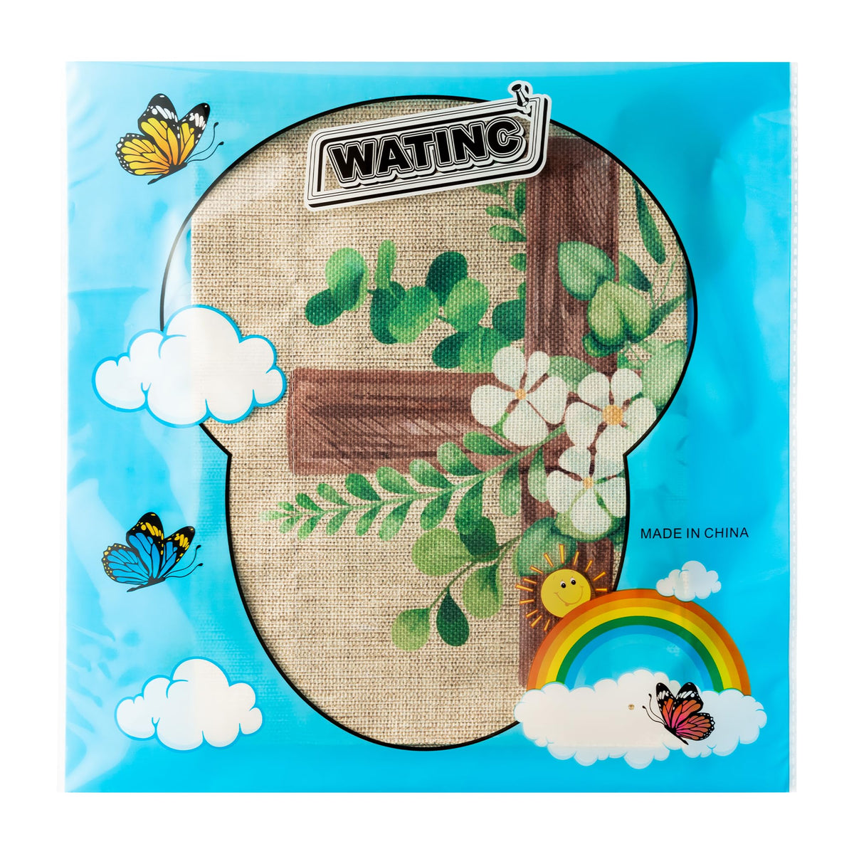 Watinc floral eucalyptus detail flag for fresh porch appeal