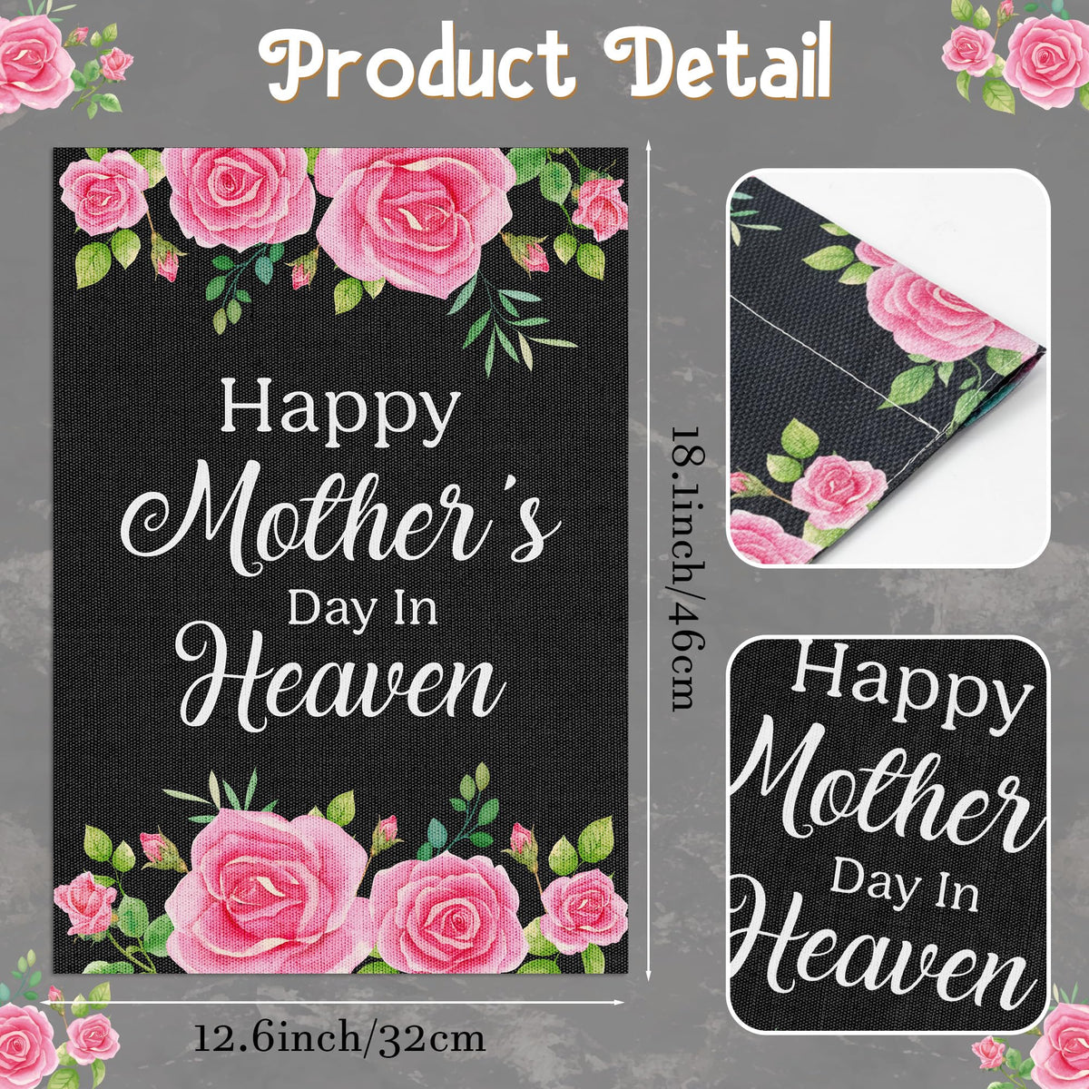 Watinc double-sided heaven garden flag ideal for outdoor display.