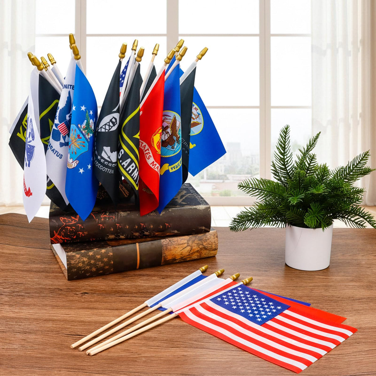 WATMTIN American 1775 branch flag for ceremony decor.