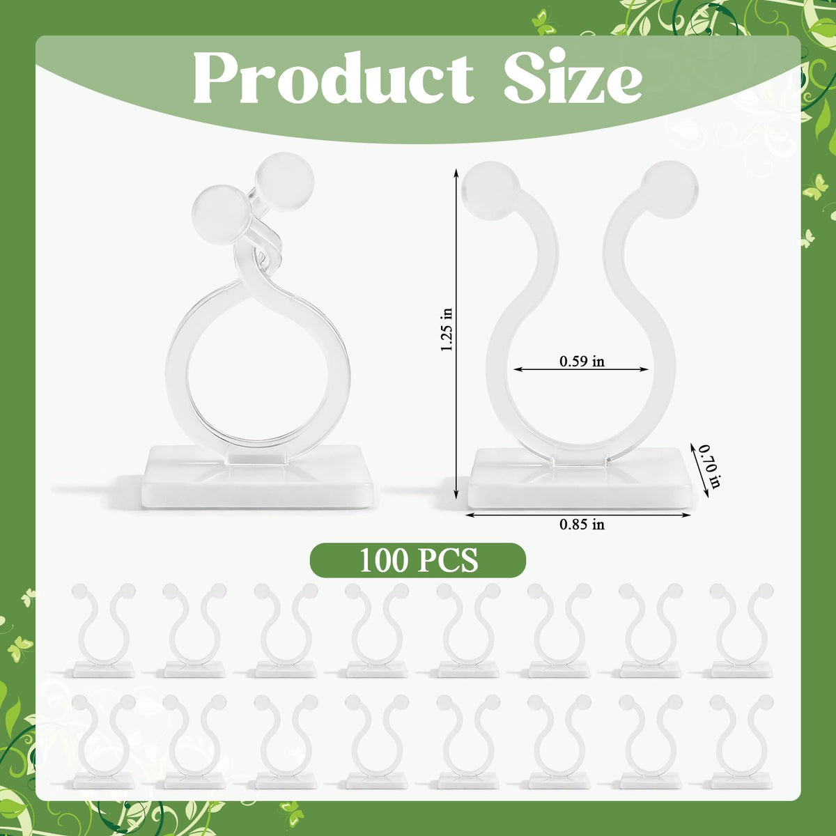 WATMTIN plant fixer with self adhesive wall clip provides secure hold