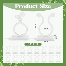 WATMTIN plant fixer with self adhesive wall clip provides secure hold