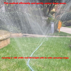 WATO0 flat hose with holes provides gentle irrigation across garden beds