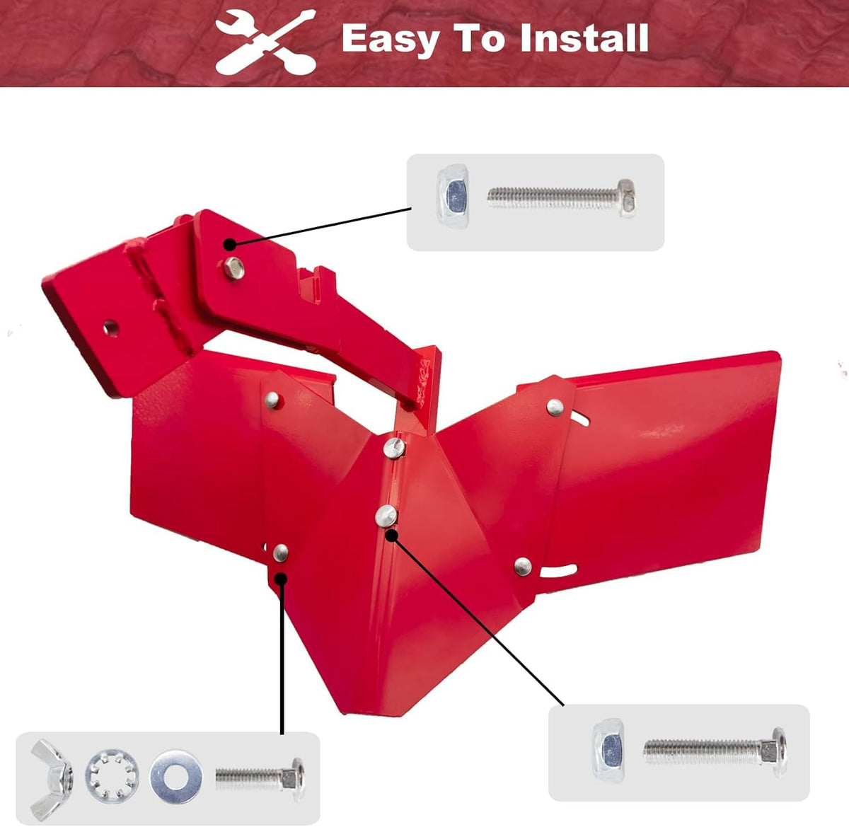 Wawews Hiller-Furrower Kit easy installation with included hardware.