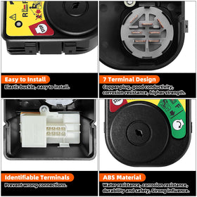 Installation guide illustration for Wawews ignition switch replacement on a riding mower