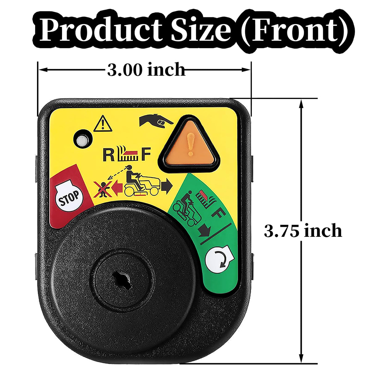 Wawews ignition switch mounted on mower dashboard during replacement
