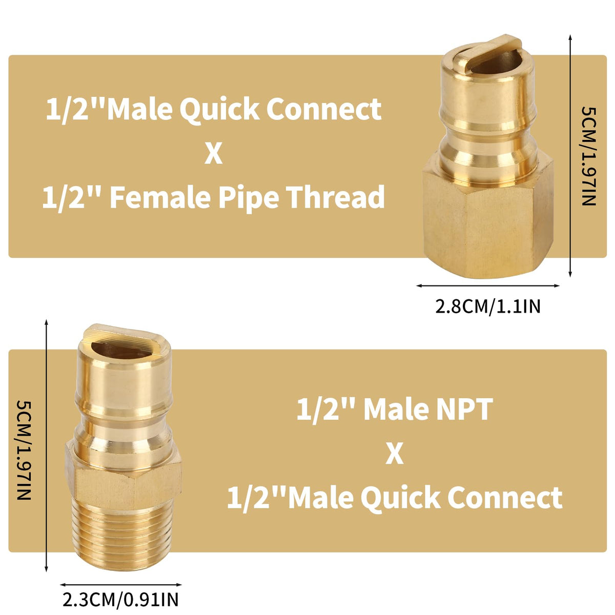 WAYASDCU halfinch qdd-connectors close-up highlights secure seal for leak prevention.