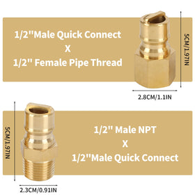 WAYASDCU halfinch qdd-connectors close-up highlights secure seal for leak prevention.