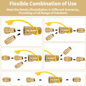 WAYASDCU pipe-thread-adapters visible for versatile natural gas hookups.