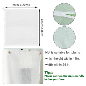 Waybas garden netting with drawstring zipper for easy access and protection