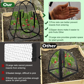Waybas fine mesh shield lets light and water reach plants.
