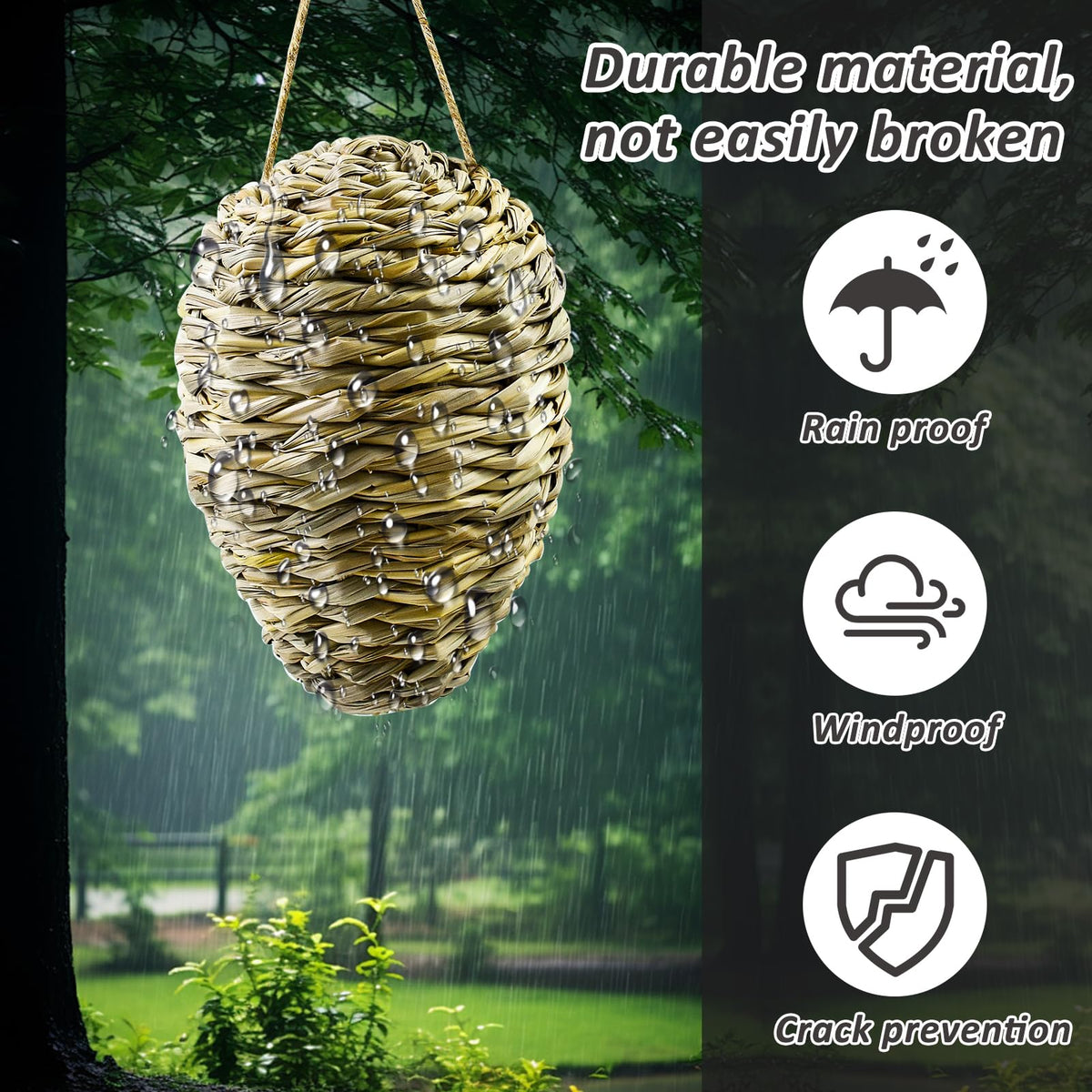 Waybas four-pack set of decorative nests enhances garden aesthetics