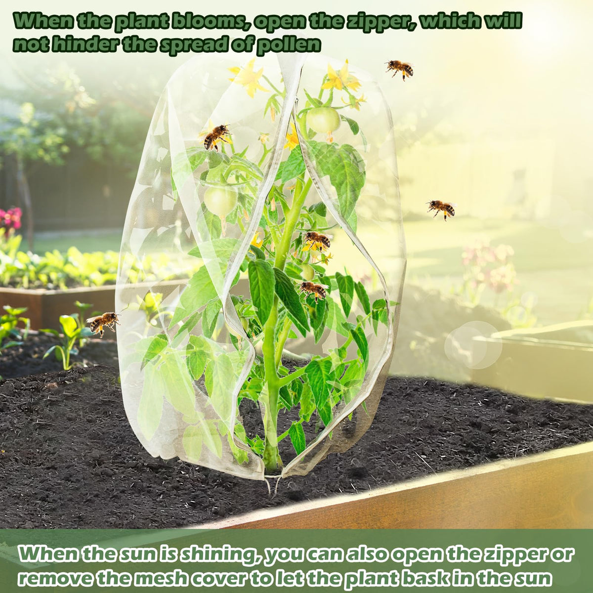Waybas lightweight plant cover shields plants from pests without weighing them down