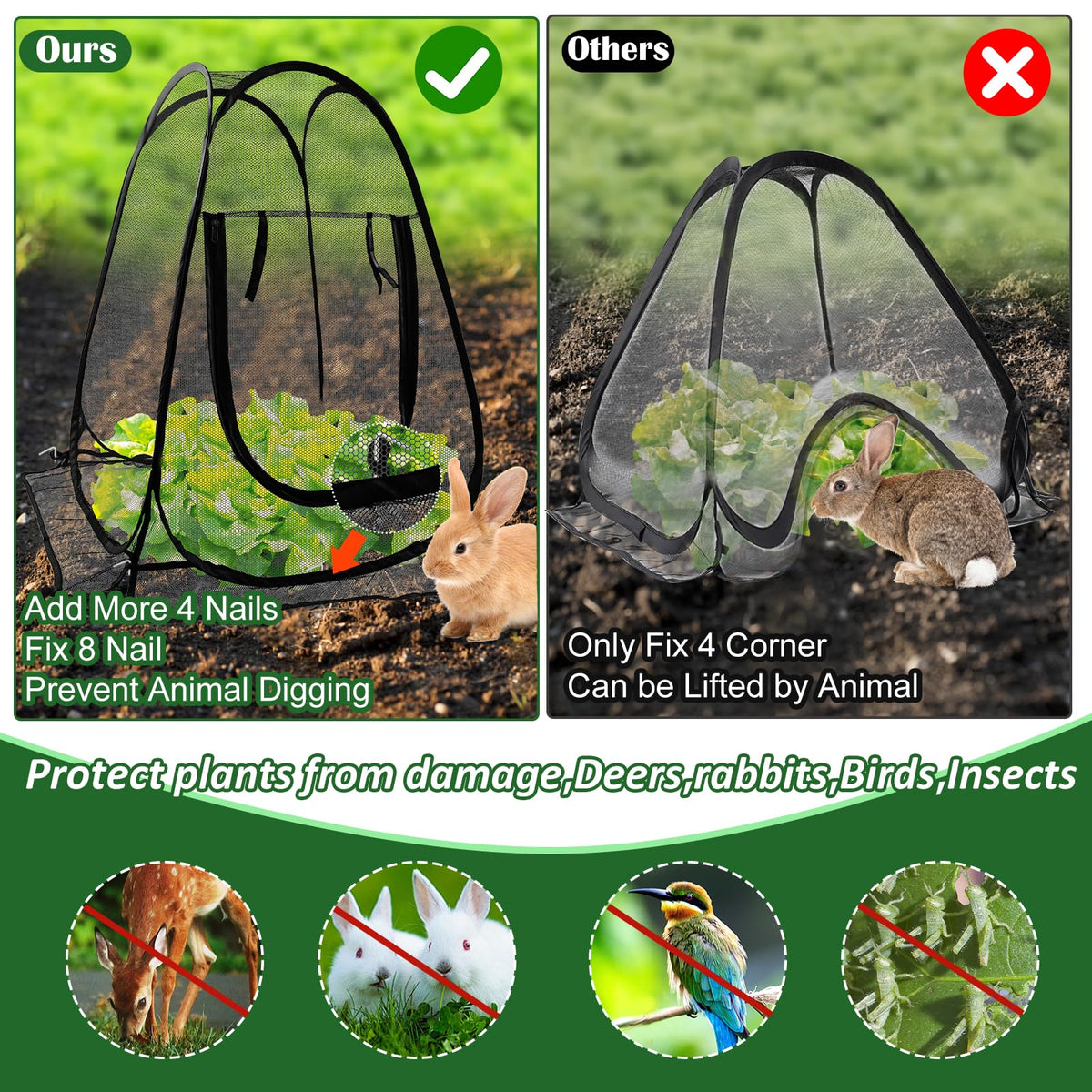 Waybas two-pack garden cover offers quick, reusable protection.