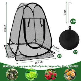 Waybas zipper-door plant cage allows easy plant access for care.