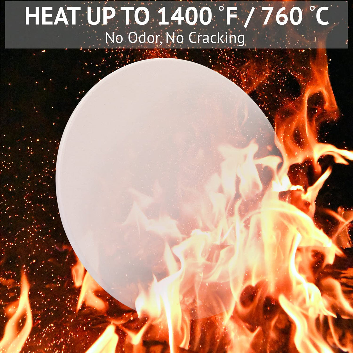 Waykea 0-3 inch thick pizza stone for efficient heat transfer