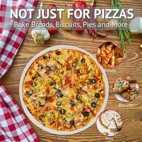 Waykea pizza stone shows even heat distribution for uniform pizzas
