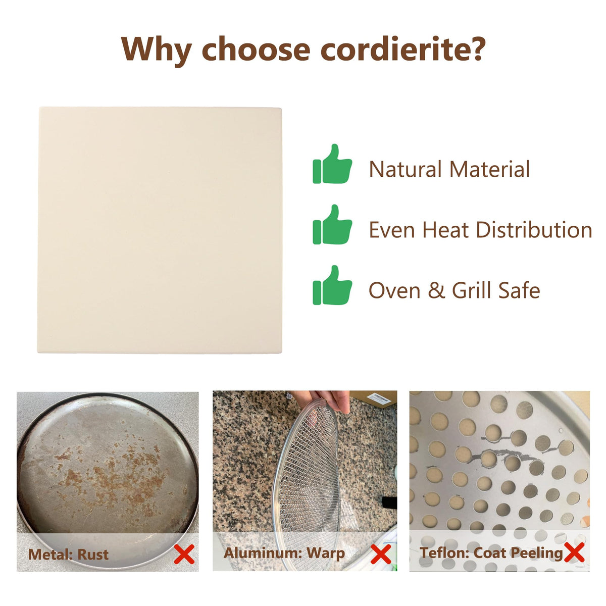 Waykea pizza stone demonstrates even heat distribution for consistent results