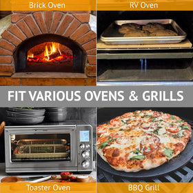 Waykea pizza stone on grill-ready surface enables versatile cooking.