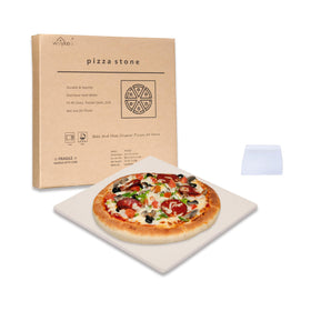 Waykea pizza stone square 12x12 enhances crust with even heat
