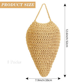 WBCBEC crochet nest decor hanging from tree adds rustic charm and pest deterrence