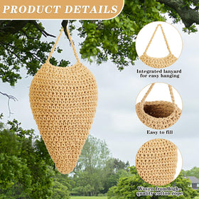 WBCBEC crochet nest decor in yard acts as decorative pest deterrent
