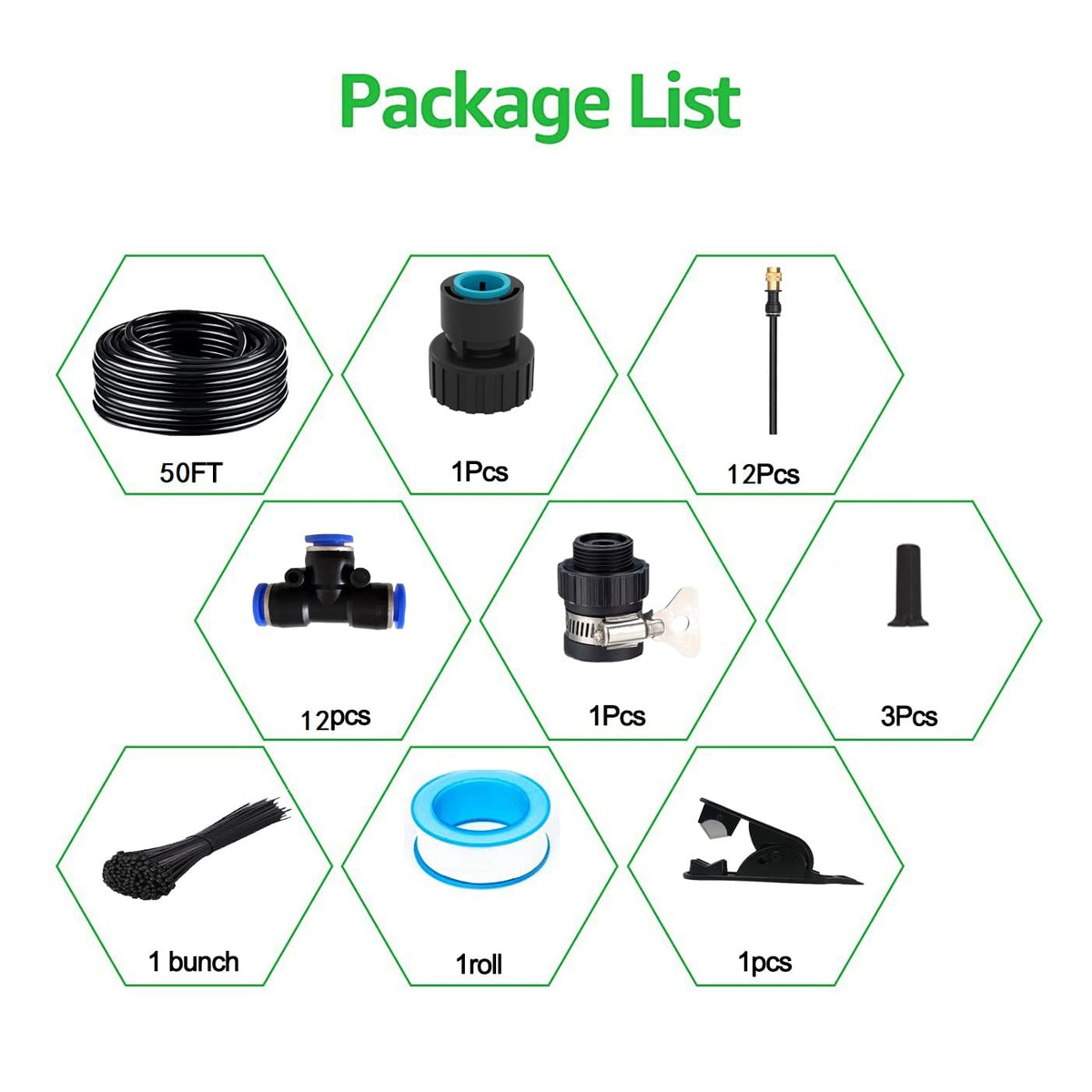 WCBMIRRI pneumatic tee connection enables quick, leak-proof assembly around plants.