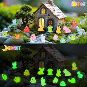 Resin animals arranged as dollhouse decor and DIY accents.
