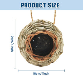 WDEFUN hand-woven hummingbird nest with natural grass texture