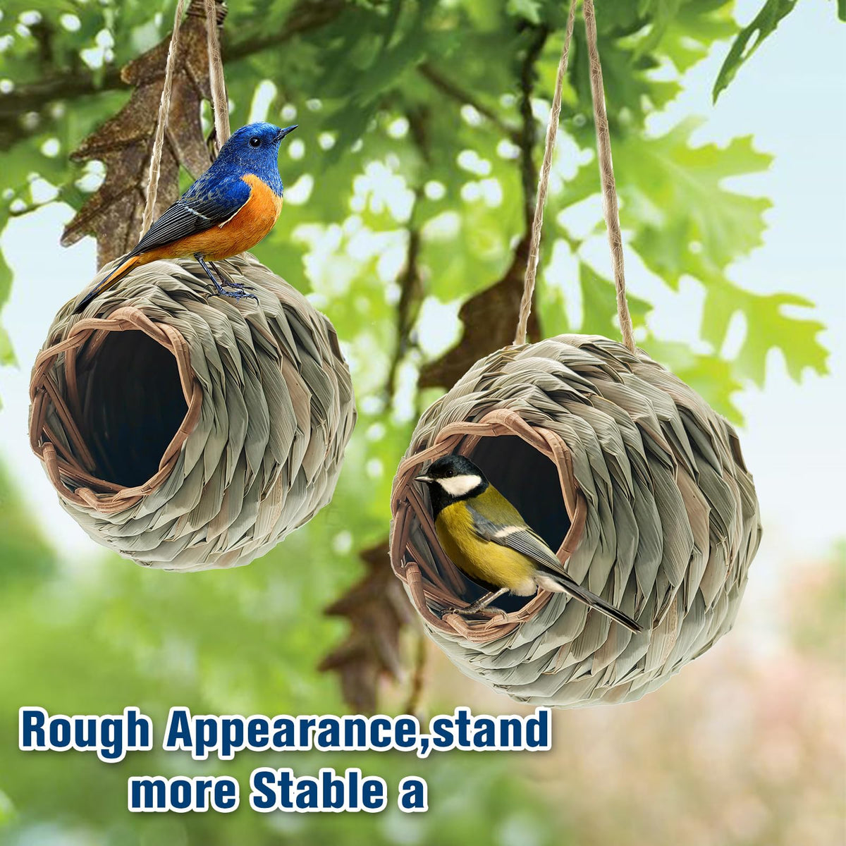 WDEFUN wren finch bird house offering shelter for small birds
