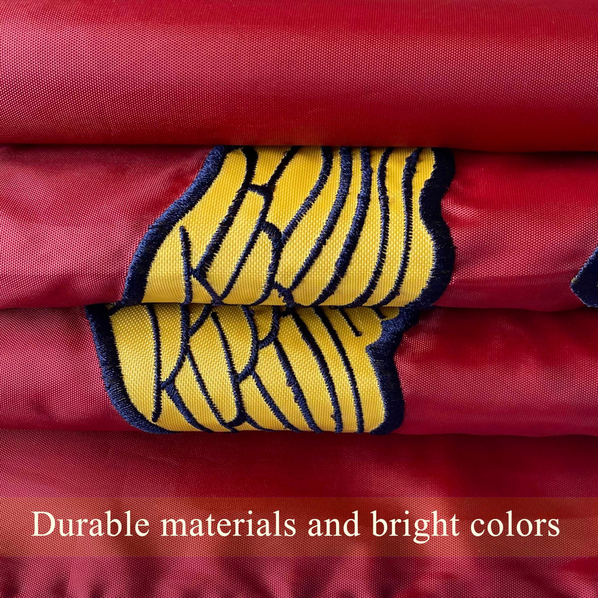 WDGG indoor-outdoor flag banner suitable for ceremonies and displays.