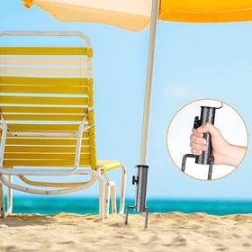 weallbuy Beach Umbrella Sand Anchor shows a 1-4inch opening for fit.