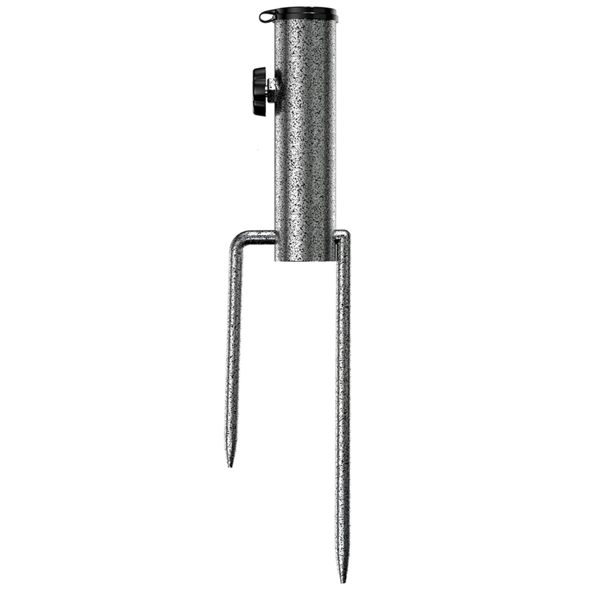 The weallbuy Beach Umbrella Sand Anchor shown being inserted into ground for stable sand anchoring.