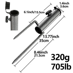 Close-up of the anti-oxidation iron finish on the weallbuy sand anchor.