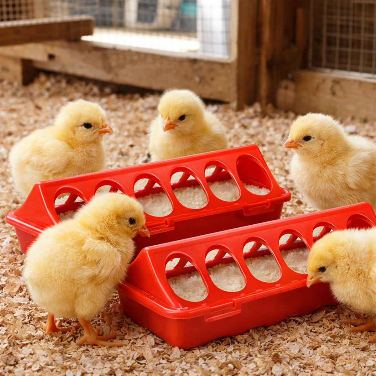 Weartfun anti-waste design minimizes waste while chicks feed.