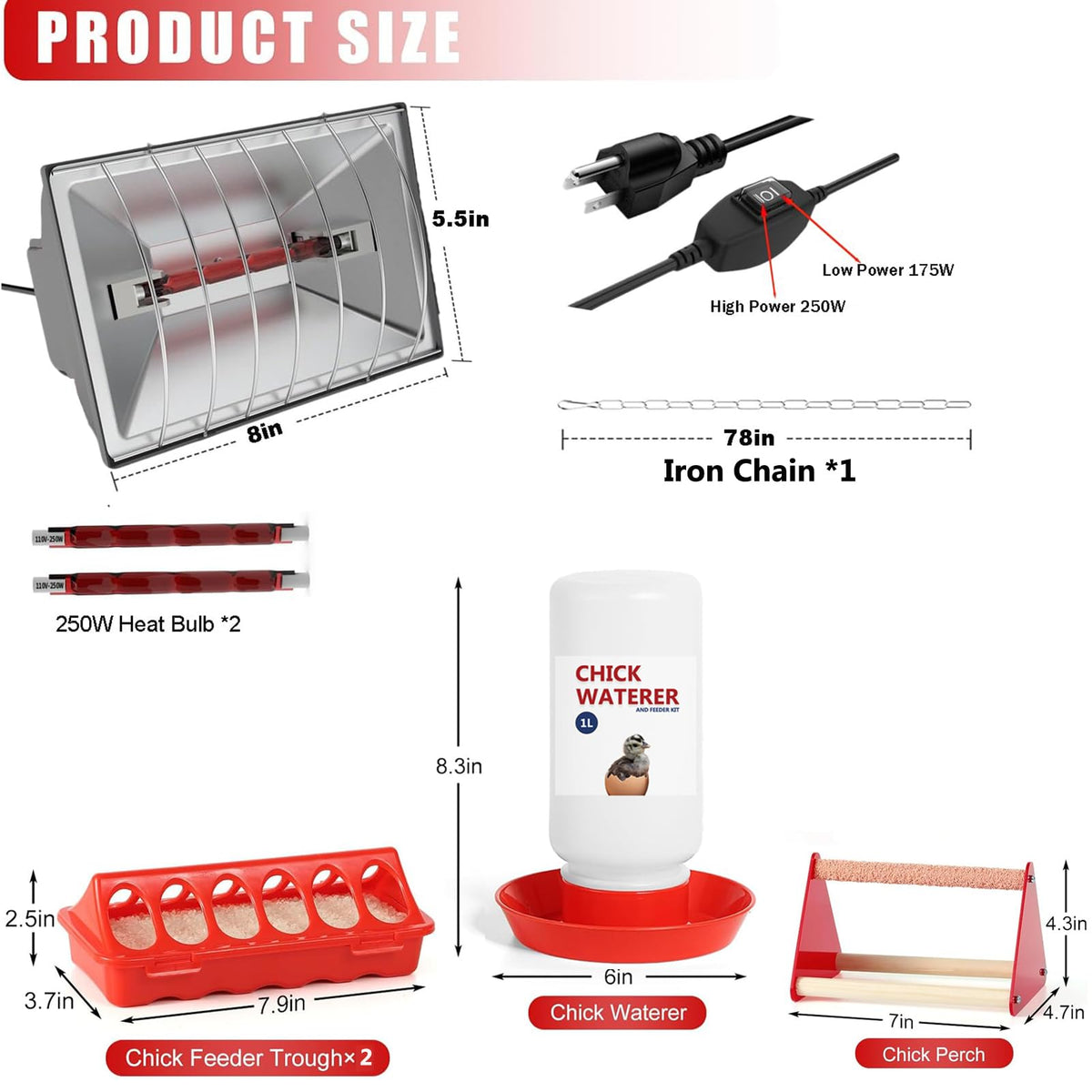 Weartfun chick starter kit with feeder and waterer for reliable daily care.