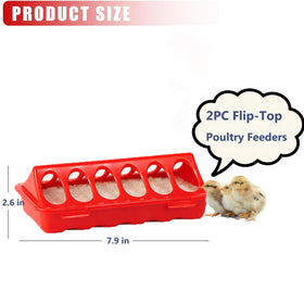 Weartfun flip-top style keeps feed clean and accessible during brooder care.