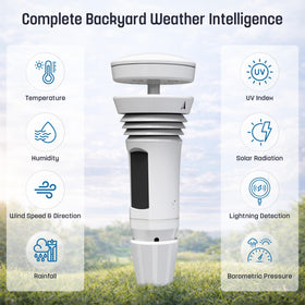 WeatherFlow Tempest solar-powered outdoor sensor ready for year-round use.