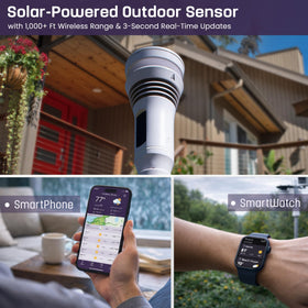 WeatherFlow Tempest wireless transmission between outdoor sensor and hub across range.