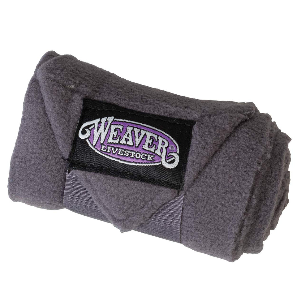 Weaver Leather Livestock fleece leg wraps in steel color protect sheep and goats during handling.