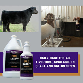 Weaver Livestock ProHair100 hide-conditioning apply on hide to promote softness.