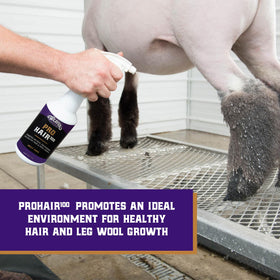 Weaver Livestock ProHair100 ingredient blend close-up highlighting nourishing oils for hair vitality.