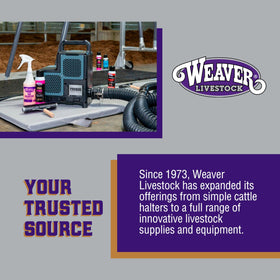 Weaver Livestock ProHair100 packaging image highlighting versatile daily care for livestock.