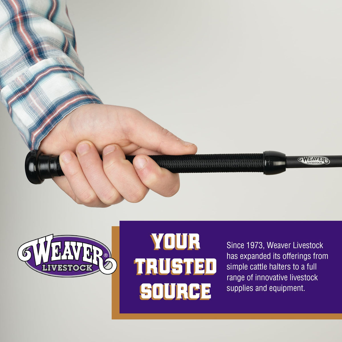 Weaver Livestock versatile training whip for various breeds and sizes