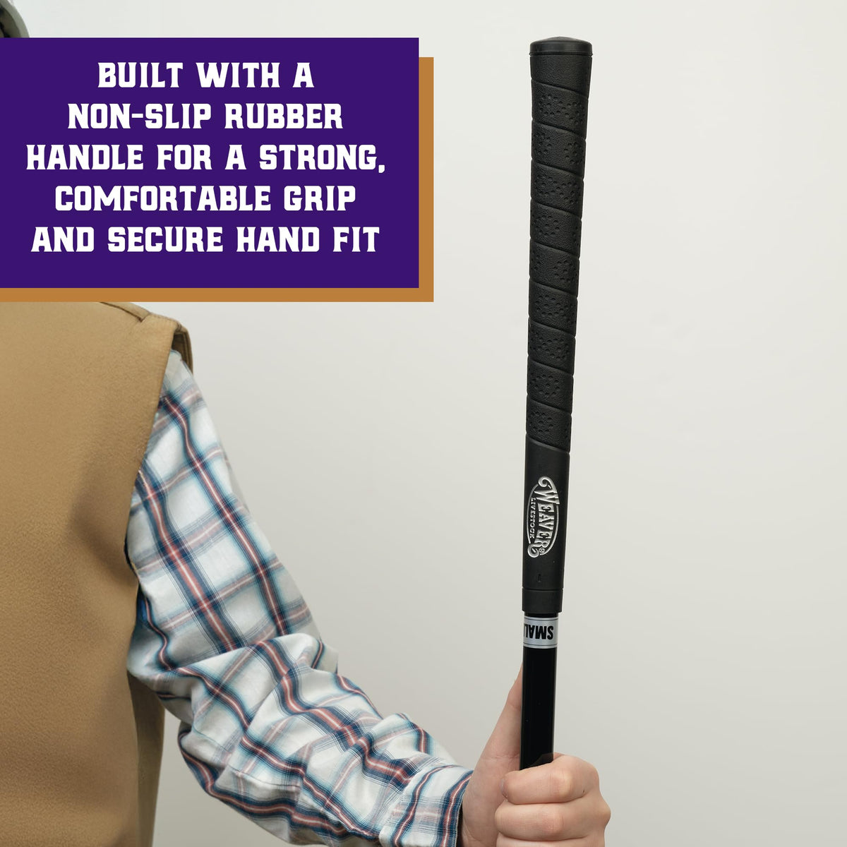 Balanced design of Weaver Livestock stick provides steady handling
