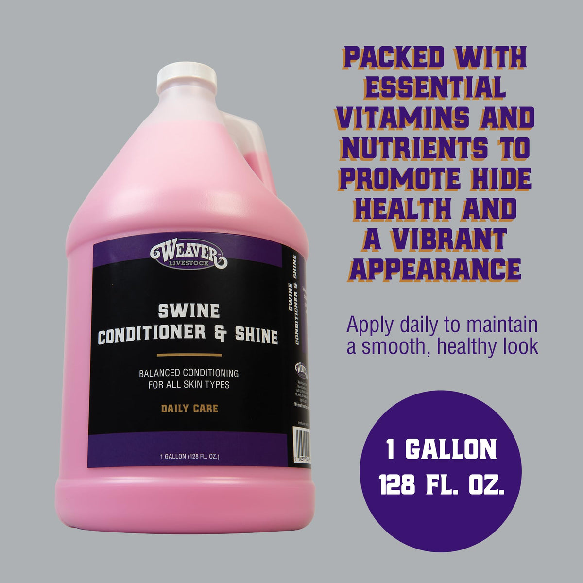 Weaver Livestock Swine Conditioner coat gloss for show-ready appearance