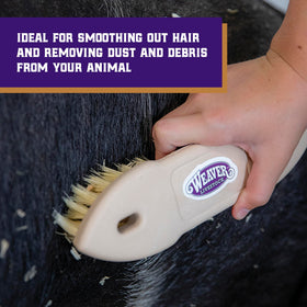 Weaver Livestock Tampico Pig Brush ergonomic plastic handle for comfortable use