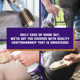 Weaver Livestock Waterless Shampoo dries quickly without sticky residue