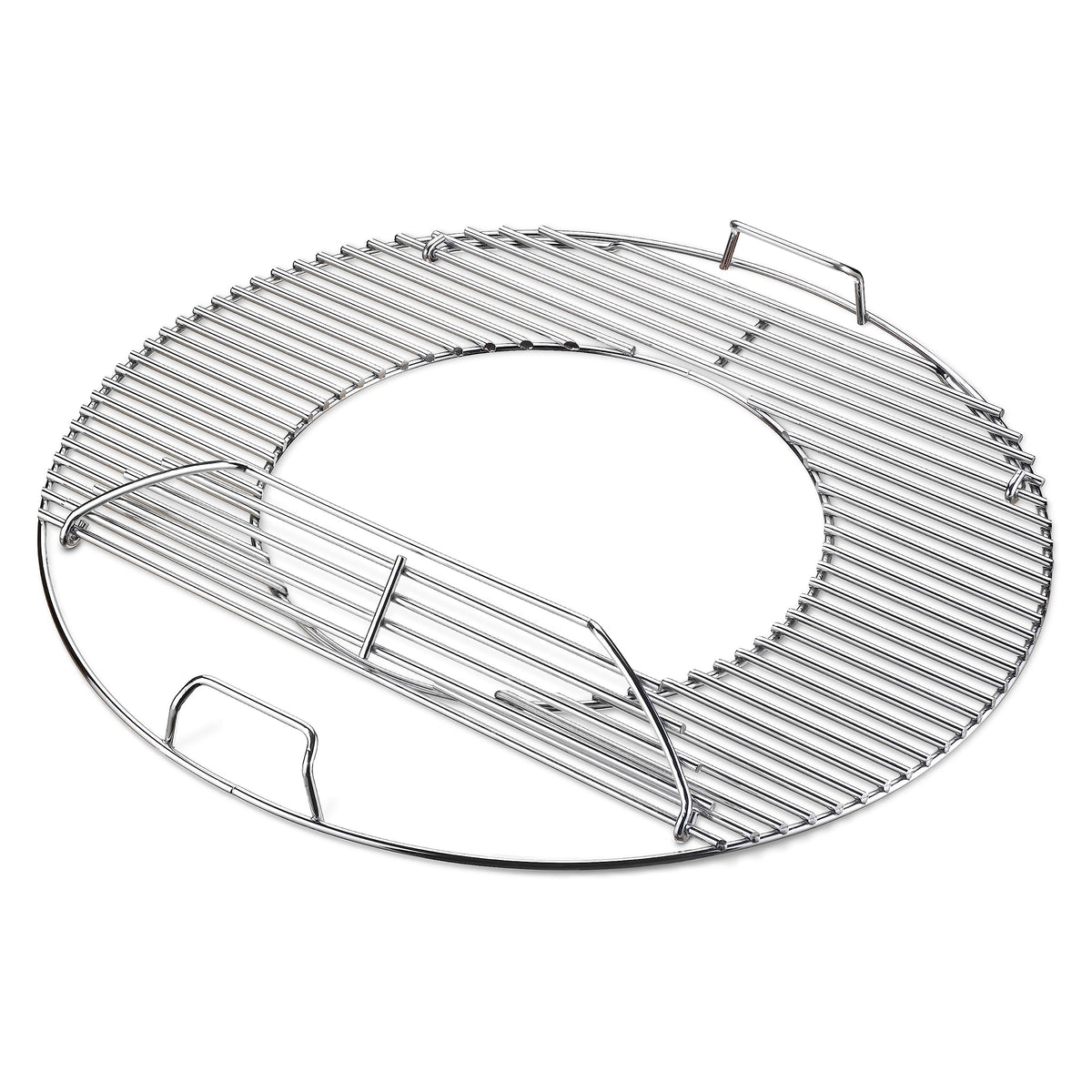 12-inch plated grate insert by Weber enables traditional grilling with even heat.