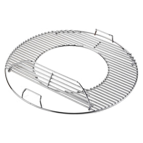 12-inch plated grate insert by Weber enables traditional grilling with even heat.